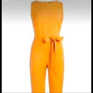 Tapered leg button back jumpsuit